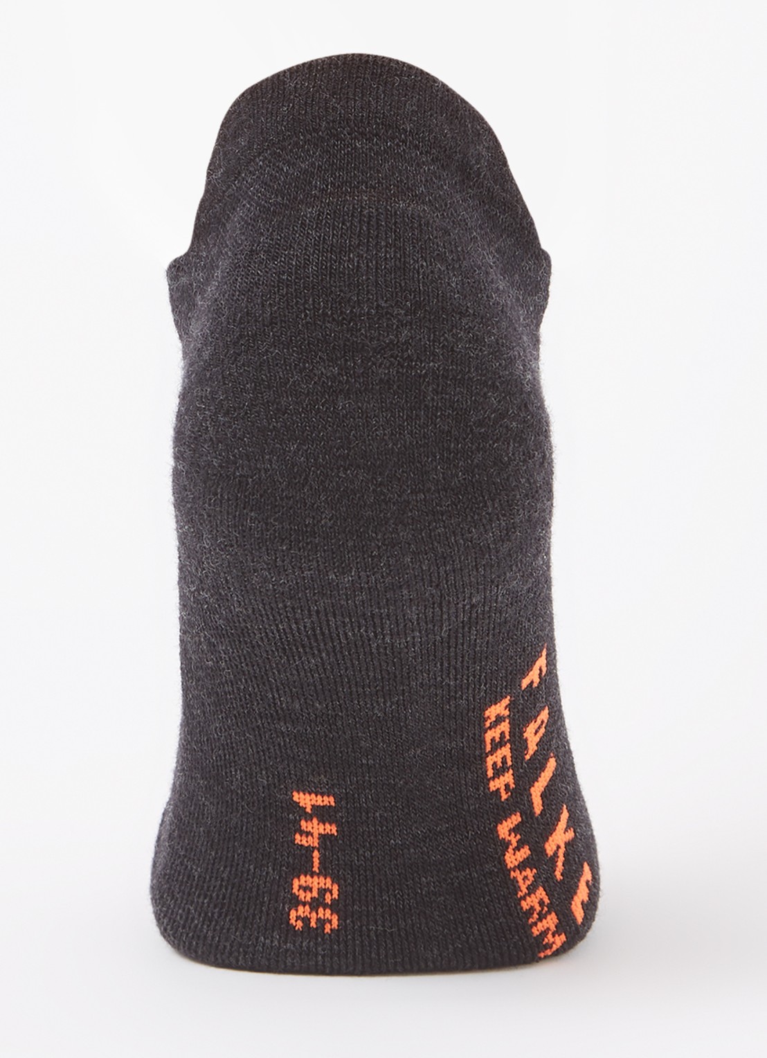 Falke Keep Warm sneakersokken in scheerwolblend - voorkant 2 antraciet