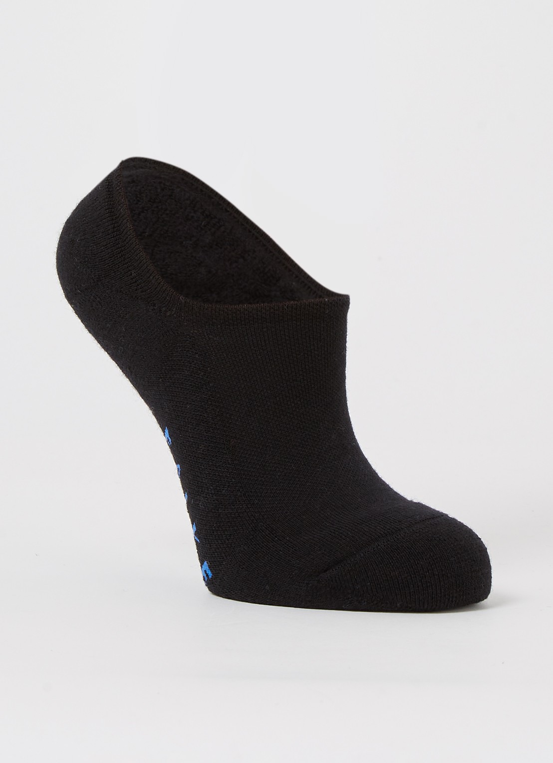 Falke Keep Warm sneakersokken in wolblend  - voorkant zwart