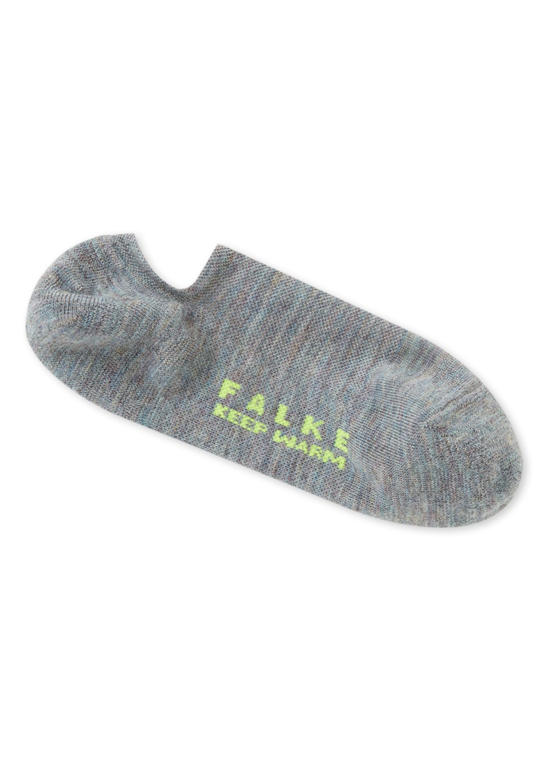 Falke Keep Warm sneakersokken in wolblend  - voorkant 3 grijsmele