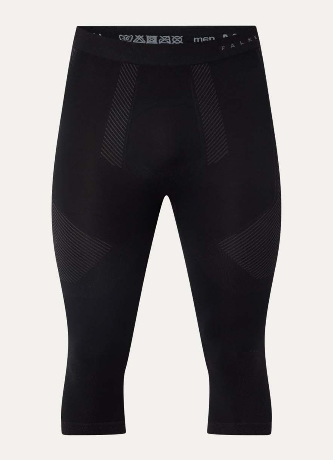 Falke Legging met logo - voorkant zwart