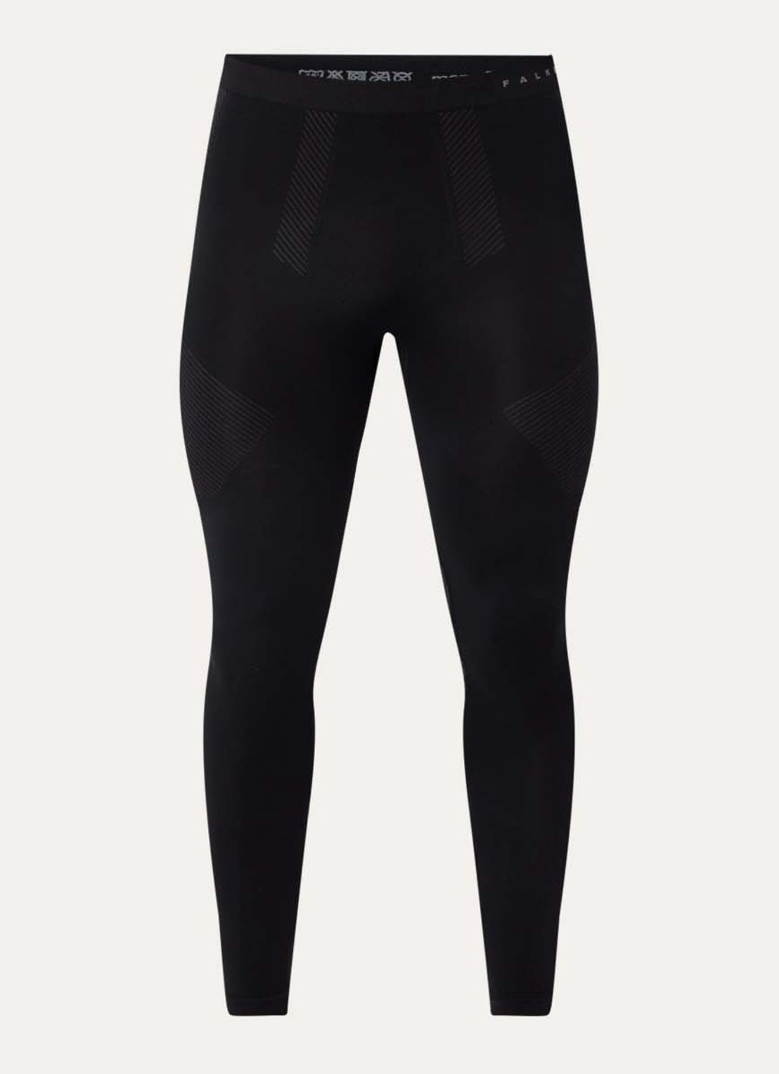 Falke Legging met logo - voorkant zwart
