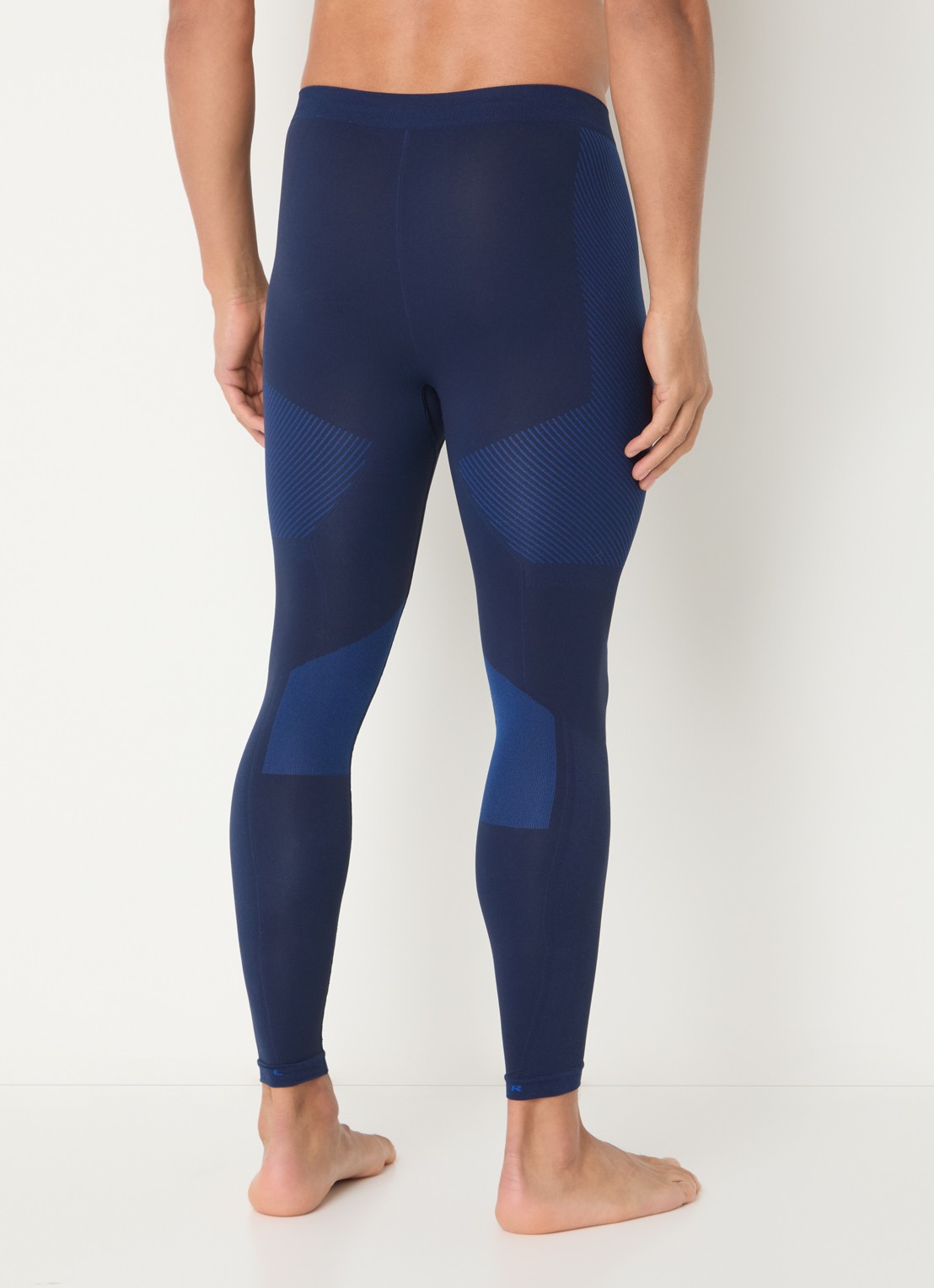 Falke Legging met logo - achterkant 3 donkerblauw