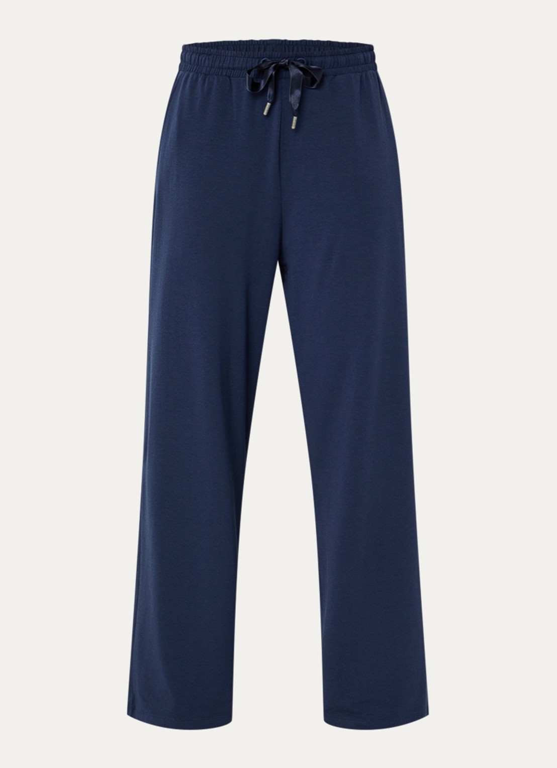 Falke Leisure high waist wide fit broek met steekzakken - voorkant 2 royalblauw