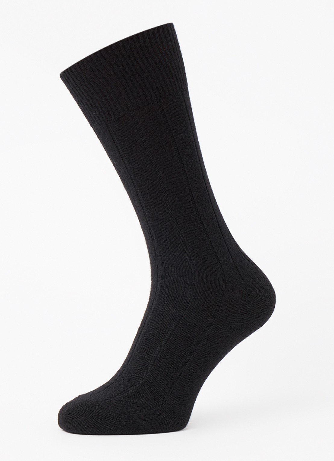 Falke Lhasa Rib sokken in kasjmierblend - detail zwart