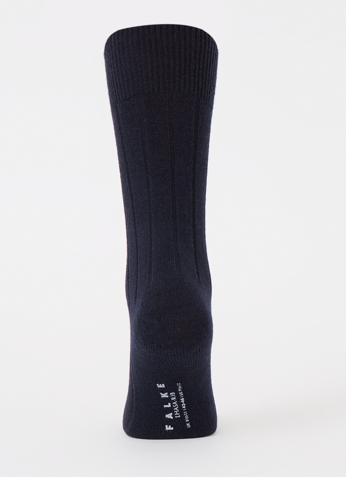 Falke Lhasa Rib sokken in kasjmierblend - voorkant 3 donkerblauw