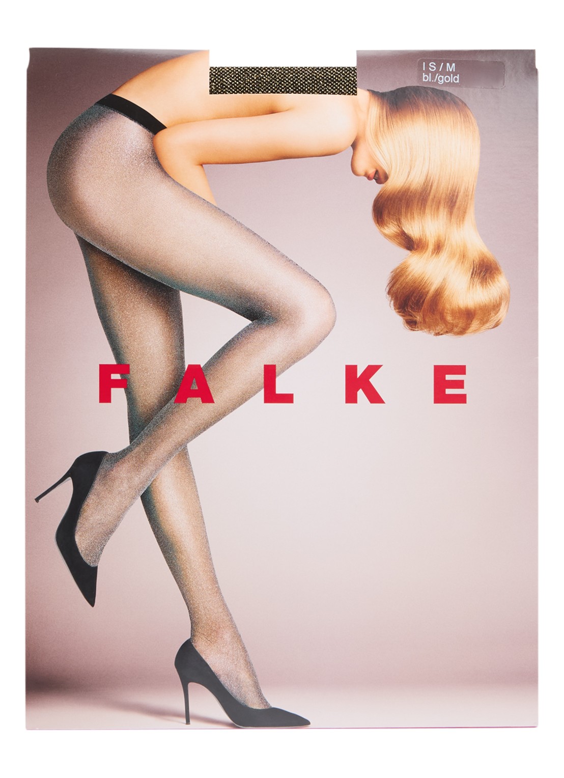 Falke Panty met lurex in 20 denier - voorkant 3 goud