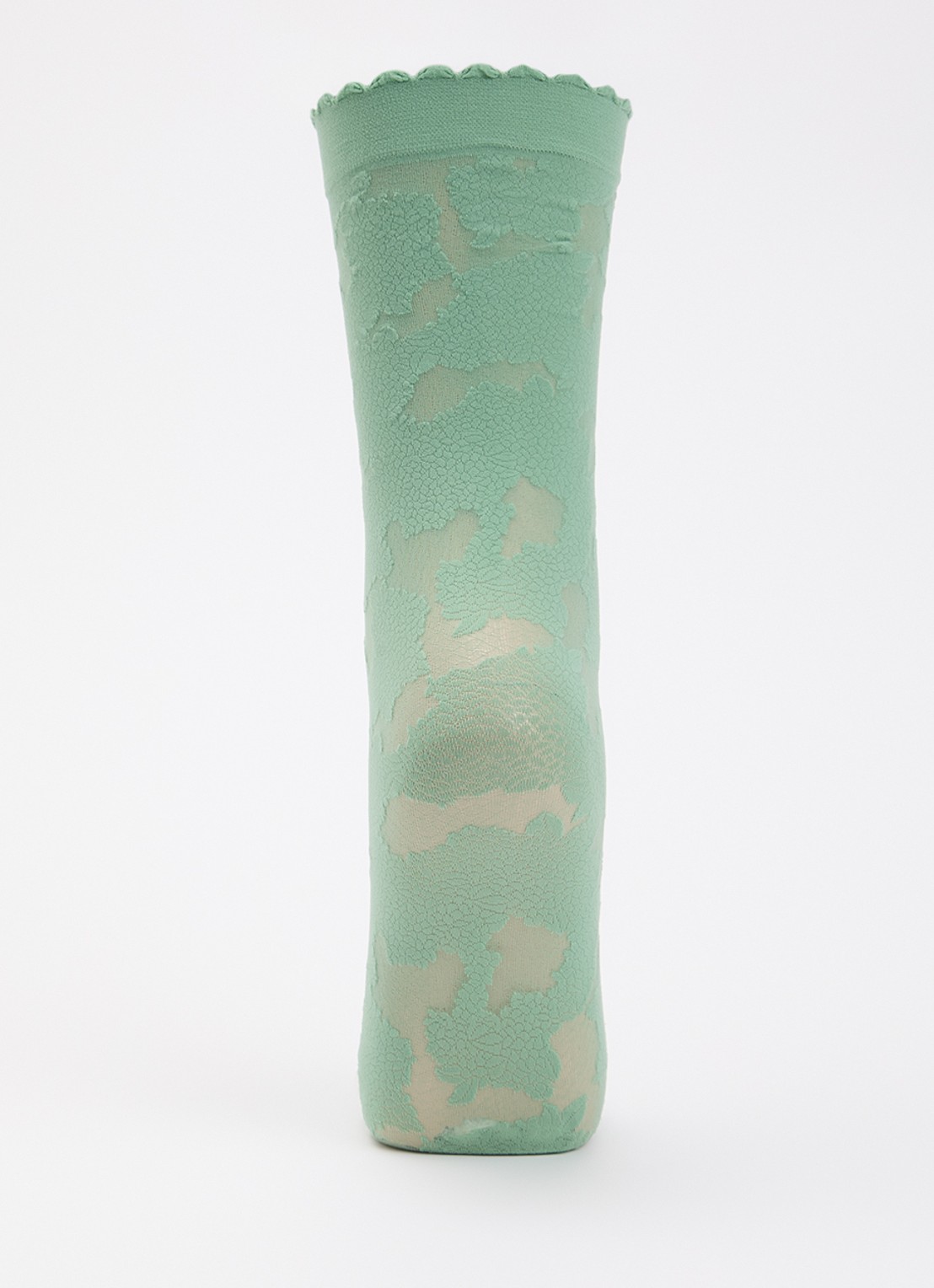 Falke Pantysokken in 20 denier met bloemenprint - voorkant 3 mint