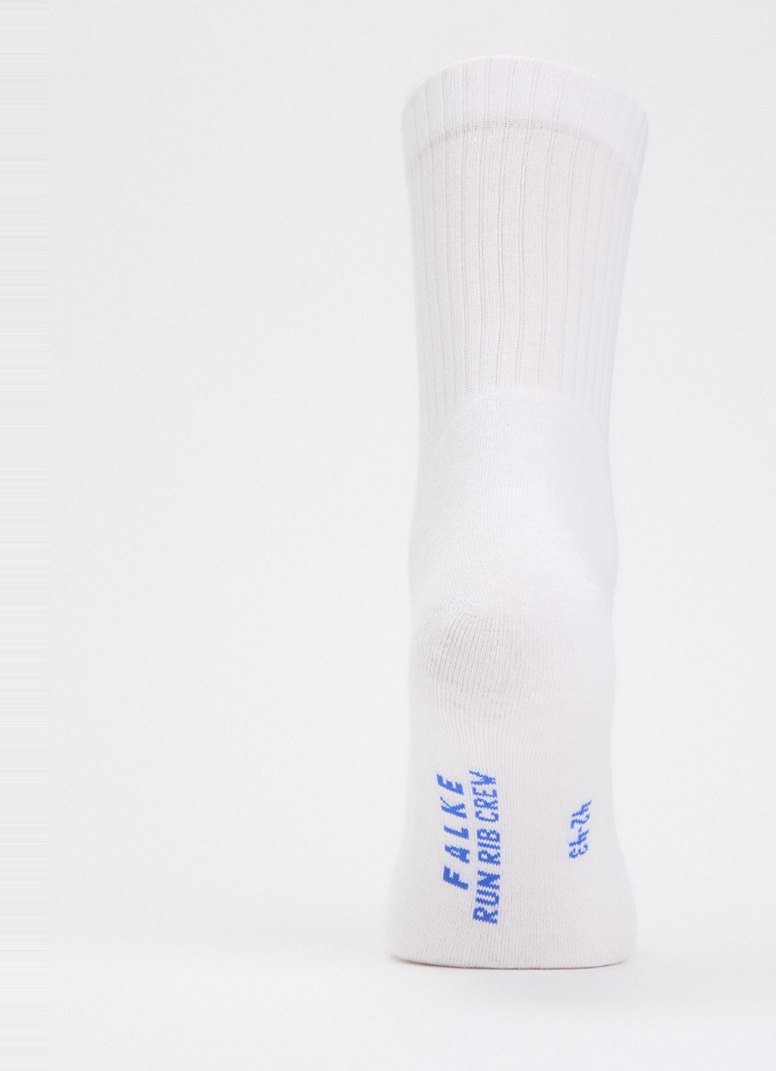 Falke Run Rib Crew sokken in katoenblend met logo - voorkant 2 wit
