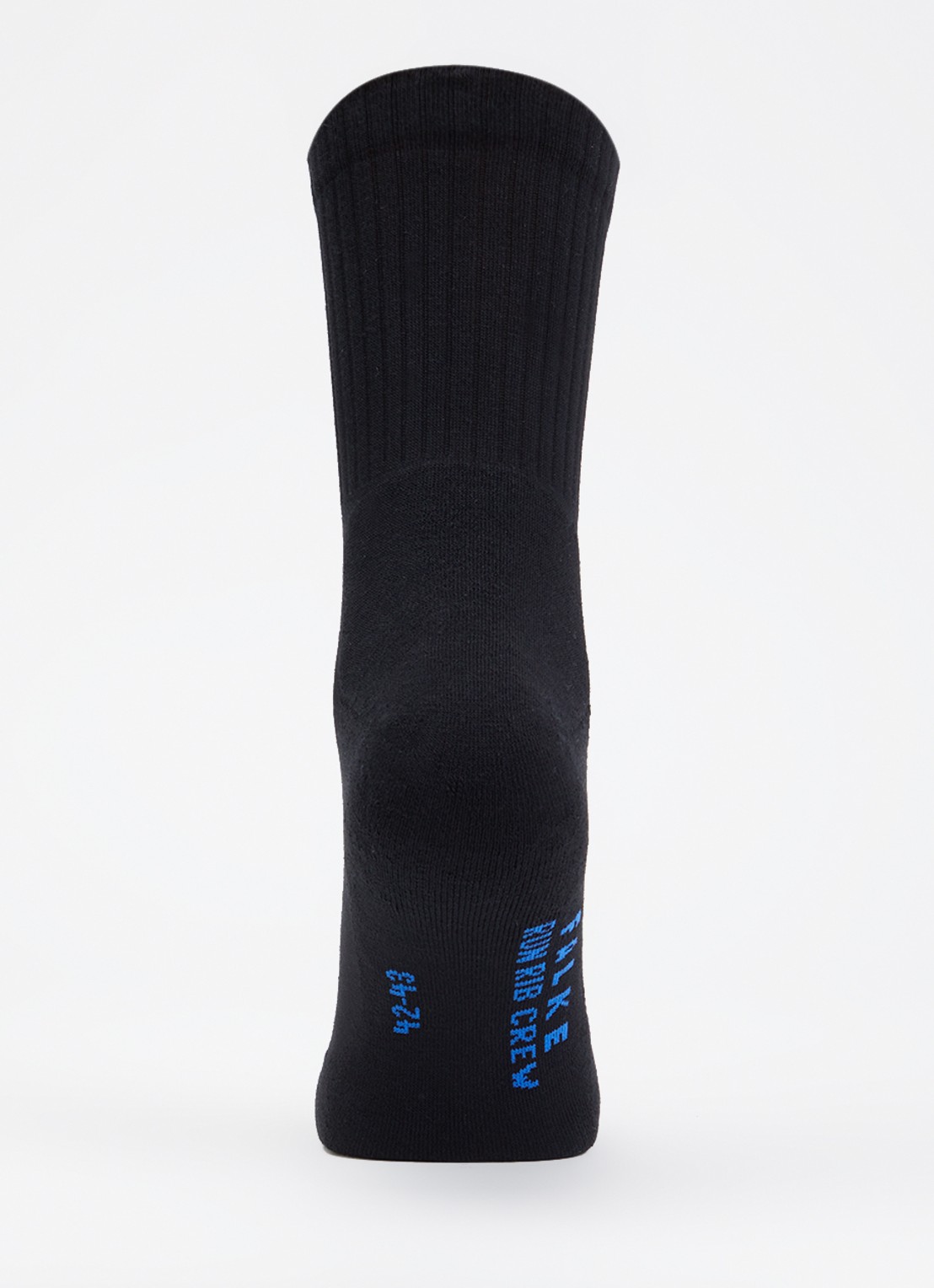 Falke Run Rib Crew sokken in katoenblend met logo - voorkant 2 zwart