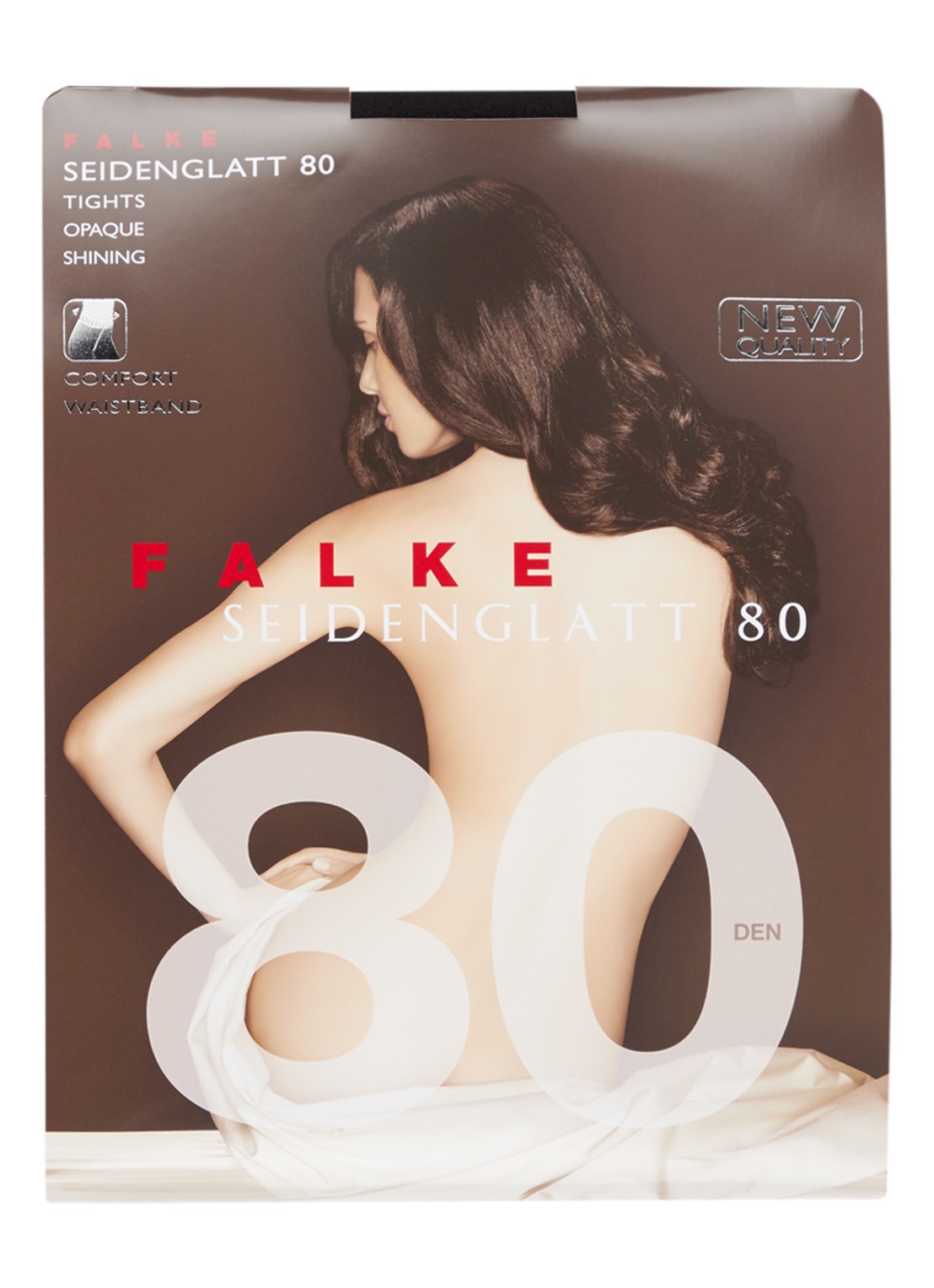 Falke Seidenglatt panty in 80 denier - voorkant 2 zwart