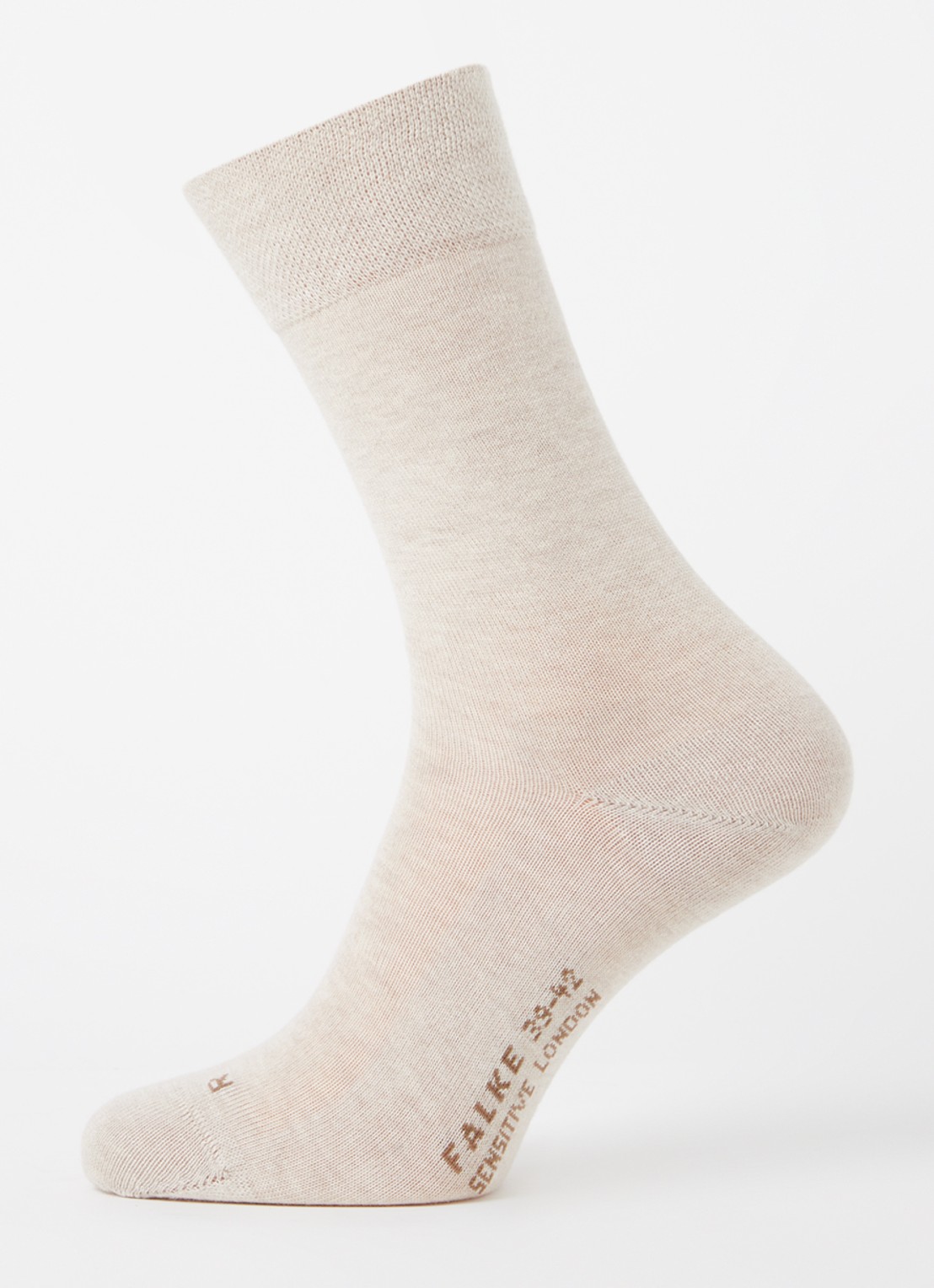 Falke Sensitive London sokken in katoenblend - detail beige