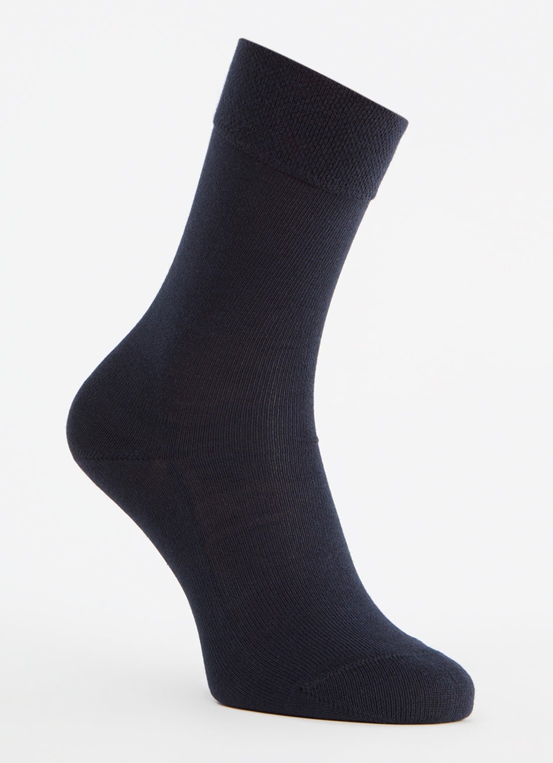 Falke Sensitive London sokken in katoenblend - voorkant donkerblauw