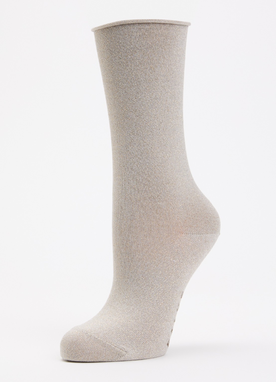 Falke Shiny sokken met lurex - detail zilver