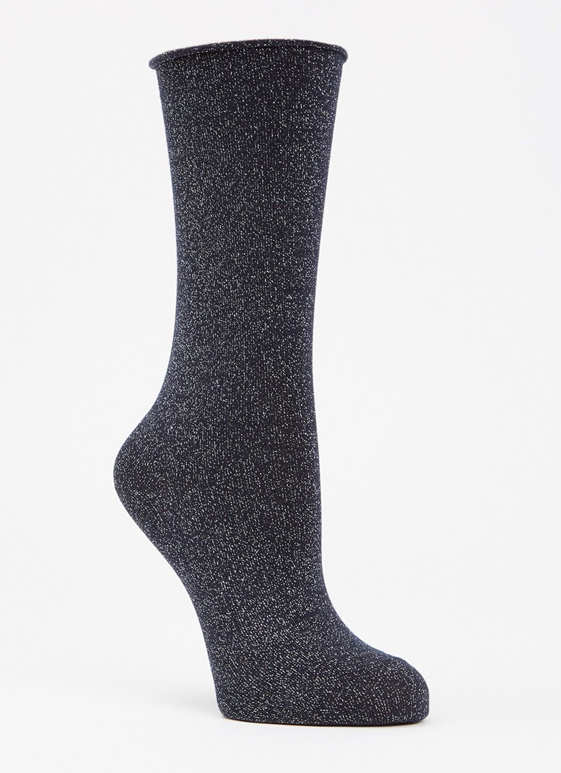 Falke Shiny sokken   - voorkant 2 donkerblauw
