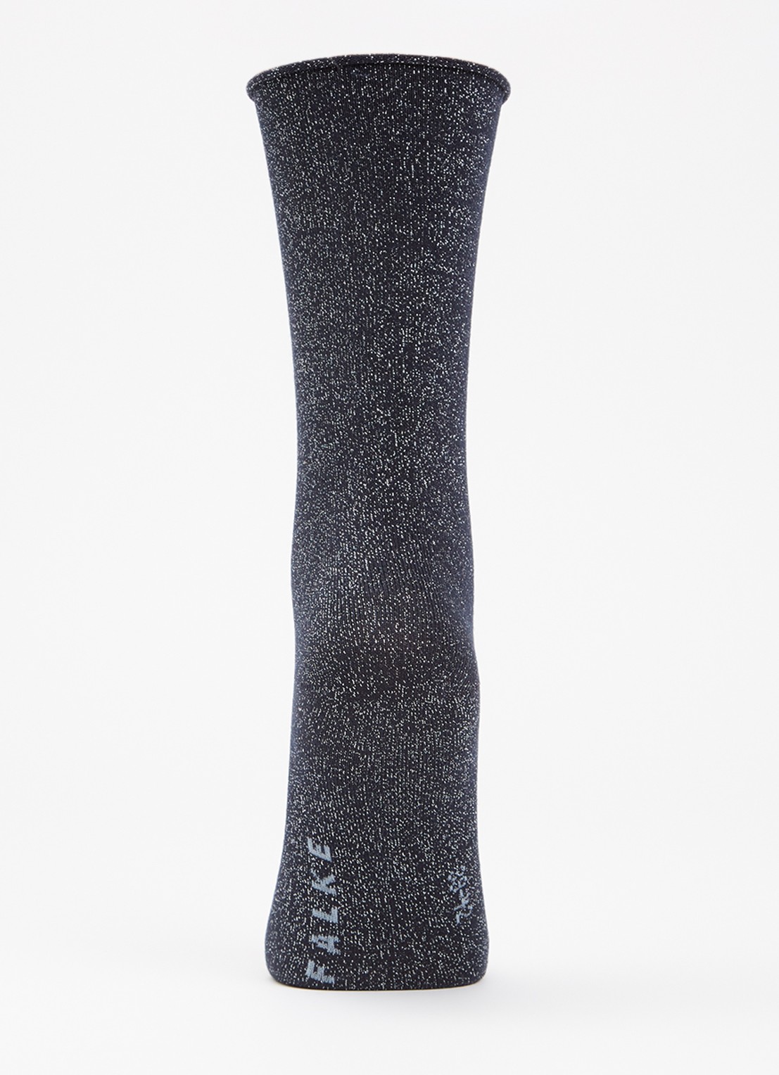 Falke Shiny sokken   - voorkant 3 donkerblauw