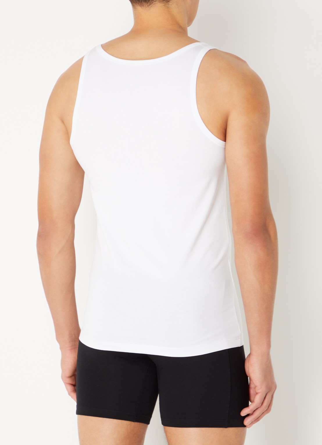 Falke Singlet van katoen in 2-pack - achterkant 3 wit
