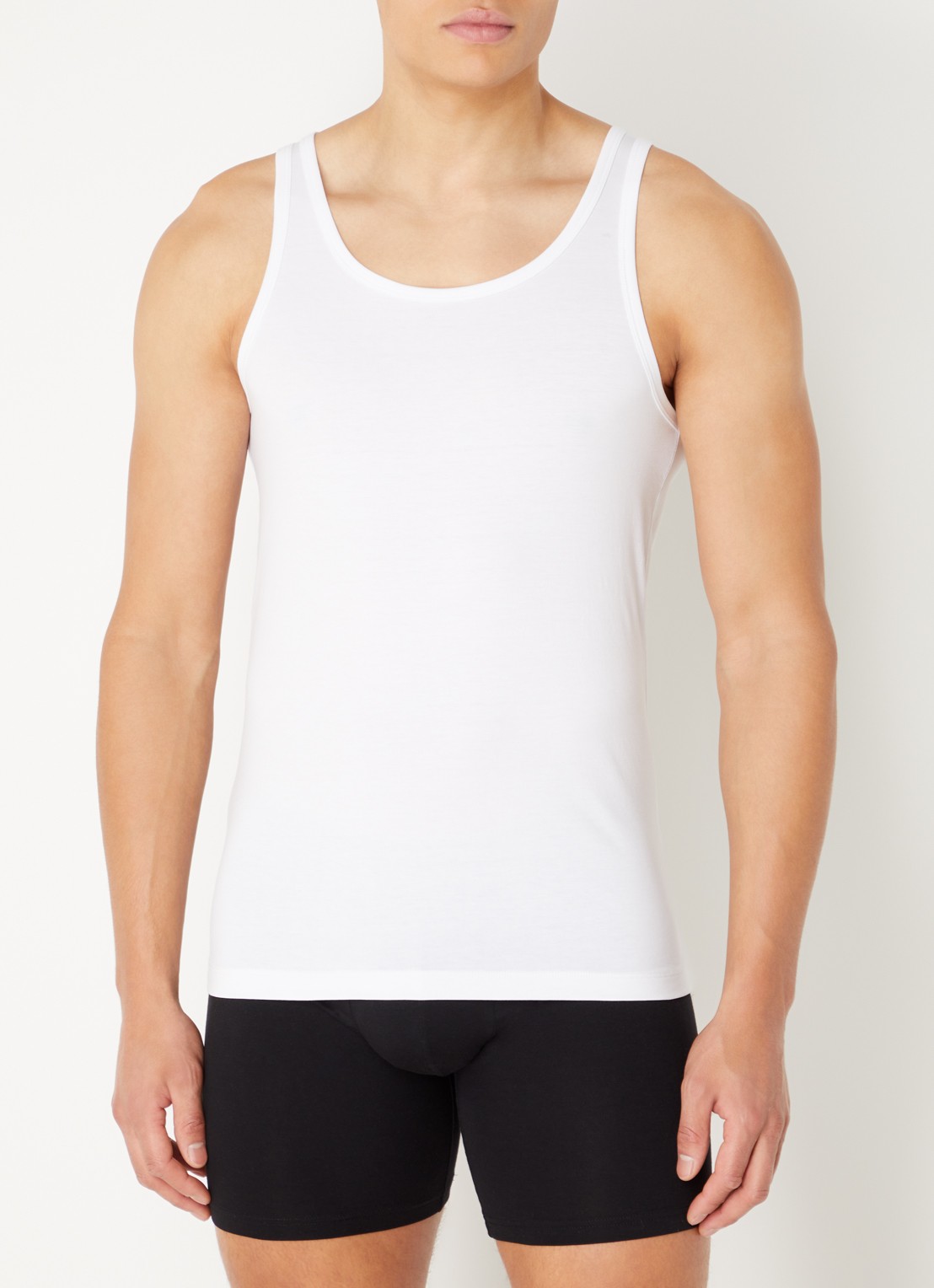 Falke Singlet van katoen in 2-pack - detail 4 wit
