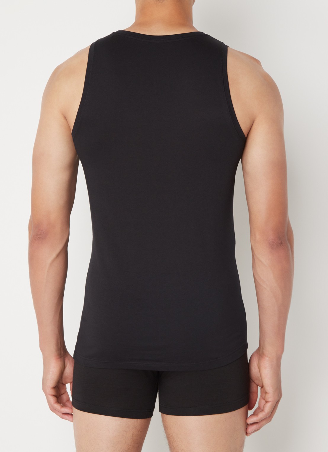 Falke Singlet van  katoen - achterkant 4 zwart