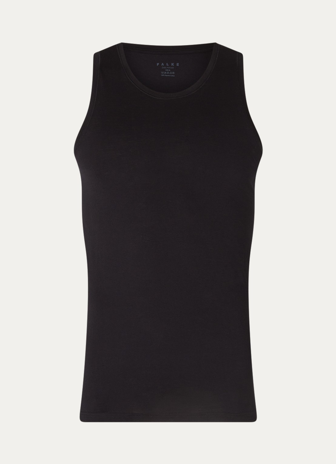 Falke Singlet van  katoen - voorkant 2 zwart