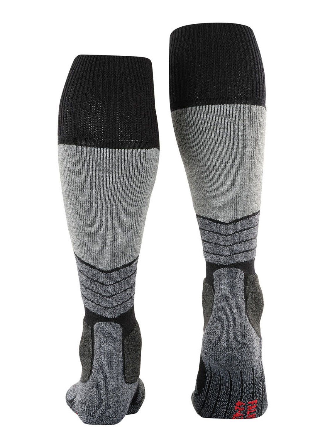 Falke SK1 skisokken in wolblend - detail zwart