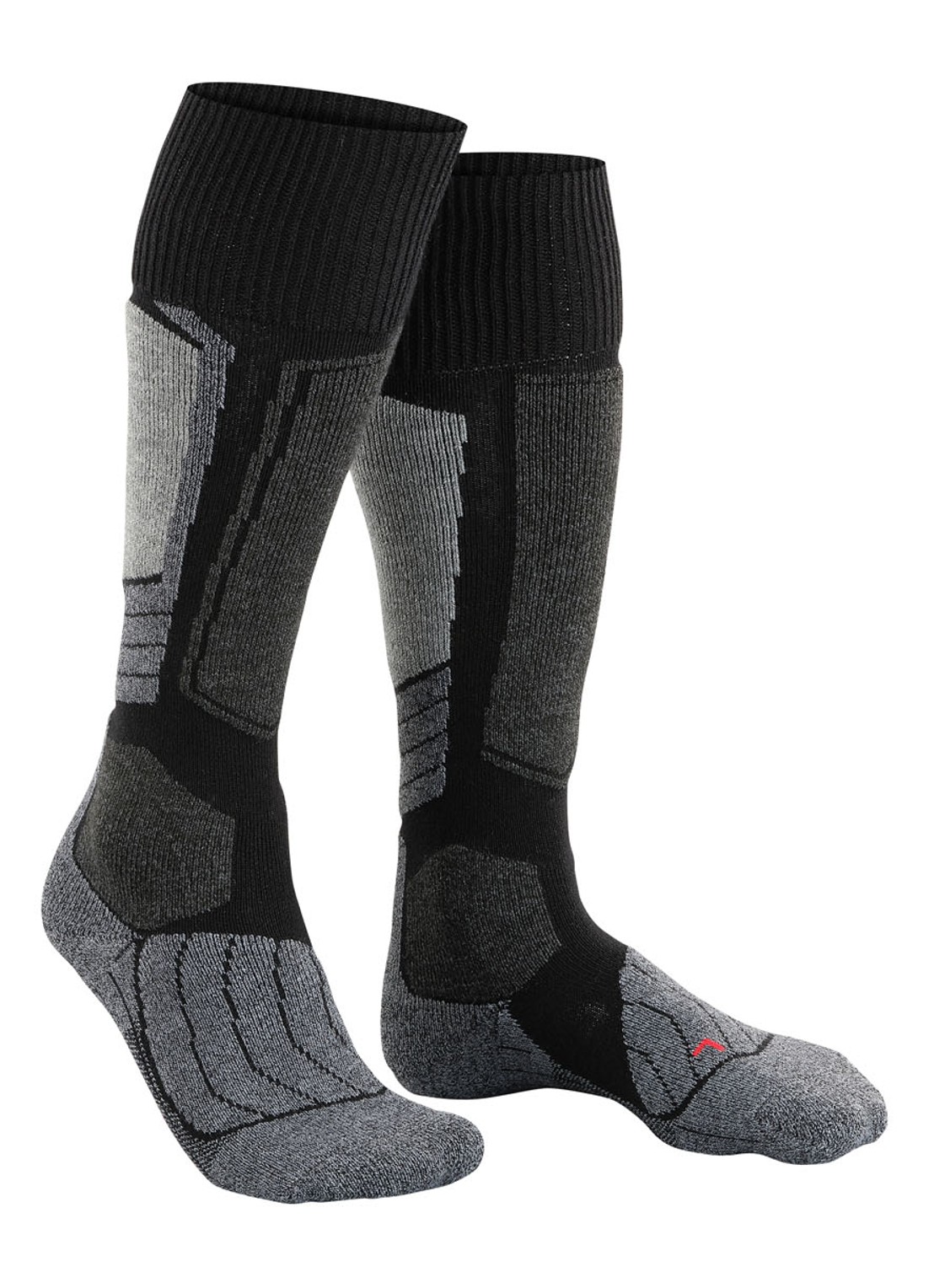 Falke SK1 skisokken in wolblend - voorkant 6 zwart