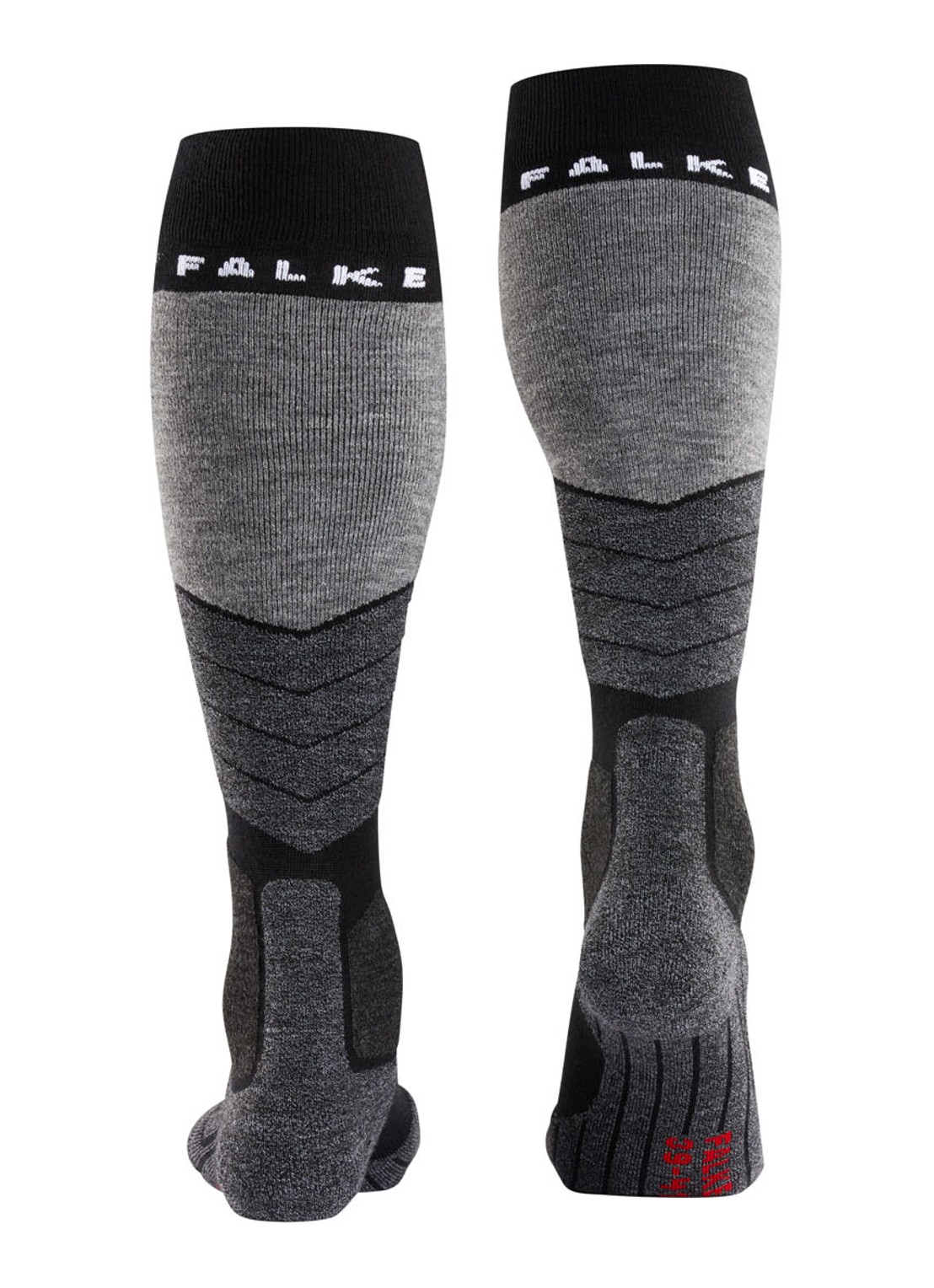 Falke SK2 skisokken in wolblend - detail 3 zwart