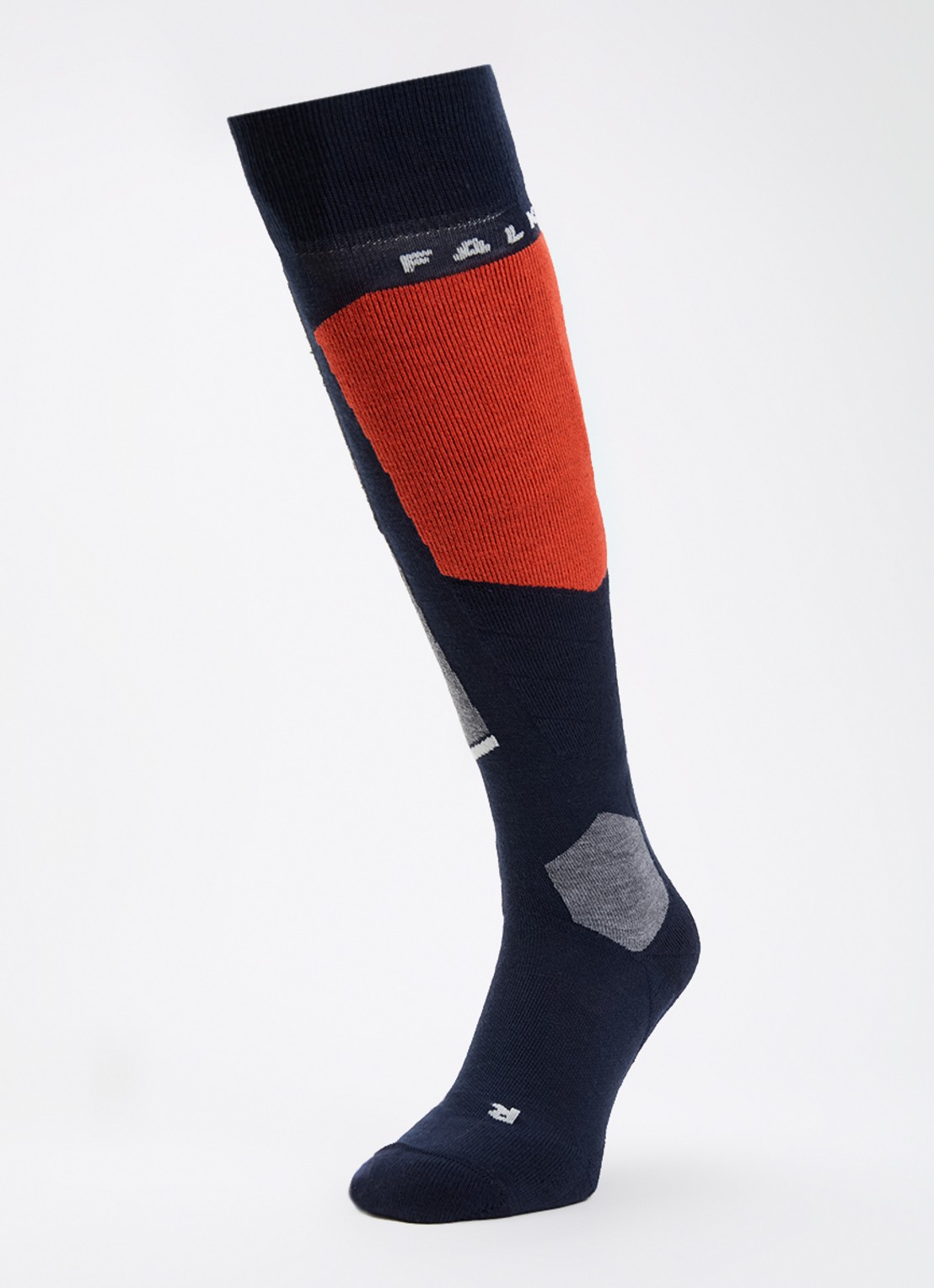 Falke SK2 skisokken in wolblend - detail geel