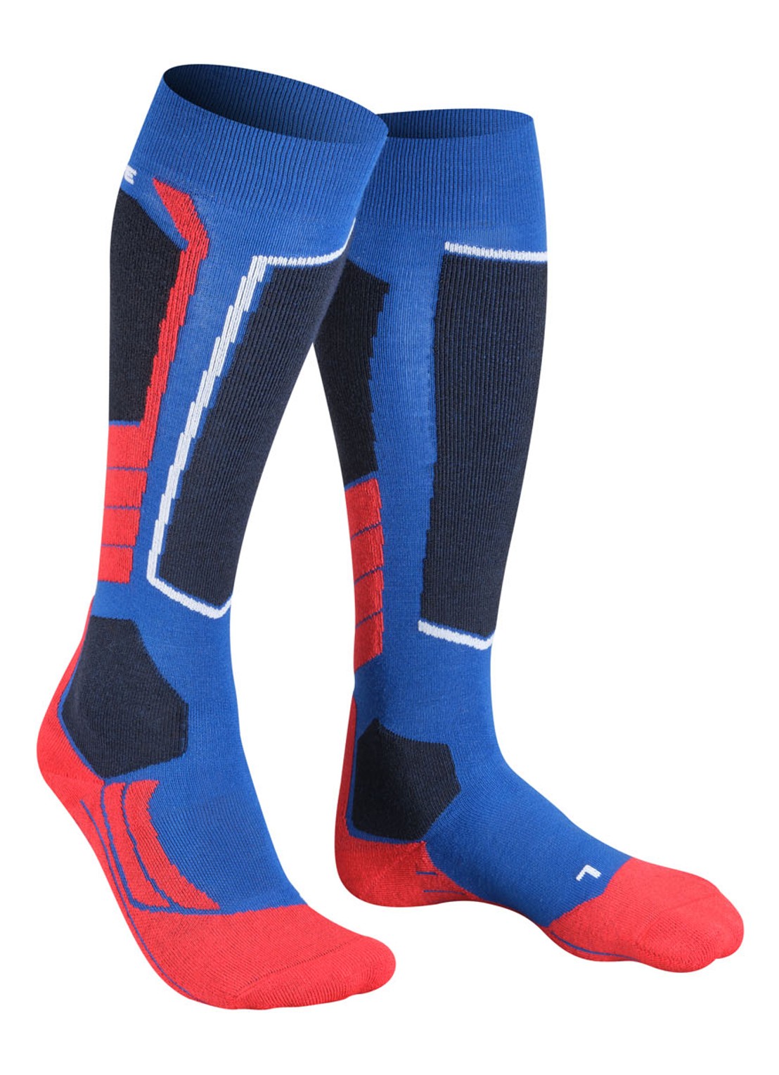 Falke SK2 skisokken in wolblend - voorkant 2 donkerblauw