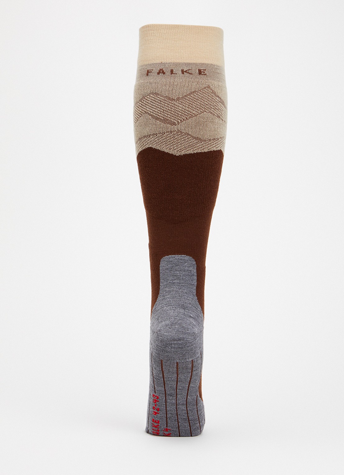 Falke Sk4 Advanced skisokken in wolblend - voorkant 2 bruin