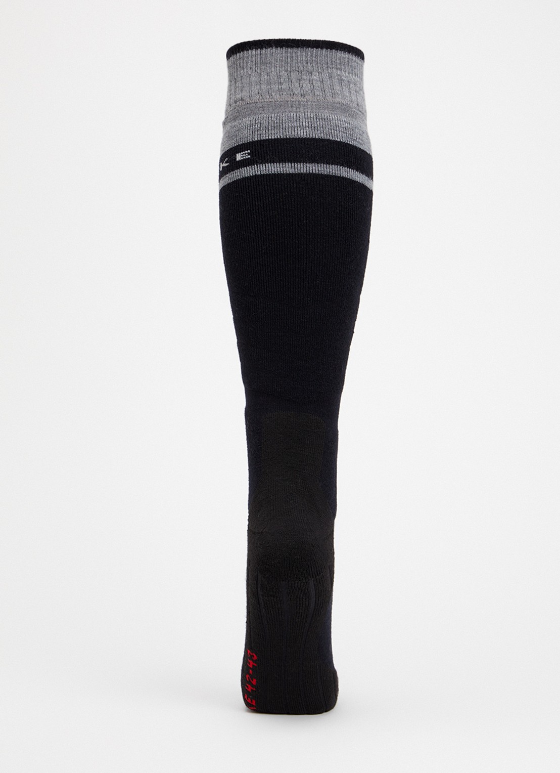 Falke Sk4 Intermediate skisokken in scheerwolblend - voorkant 2 zwart