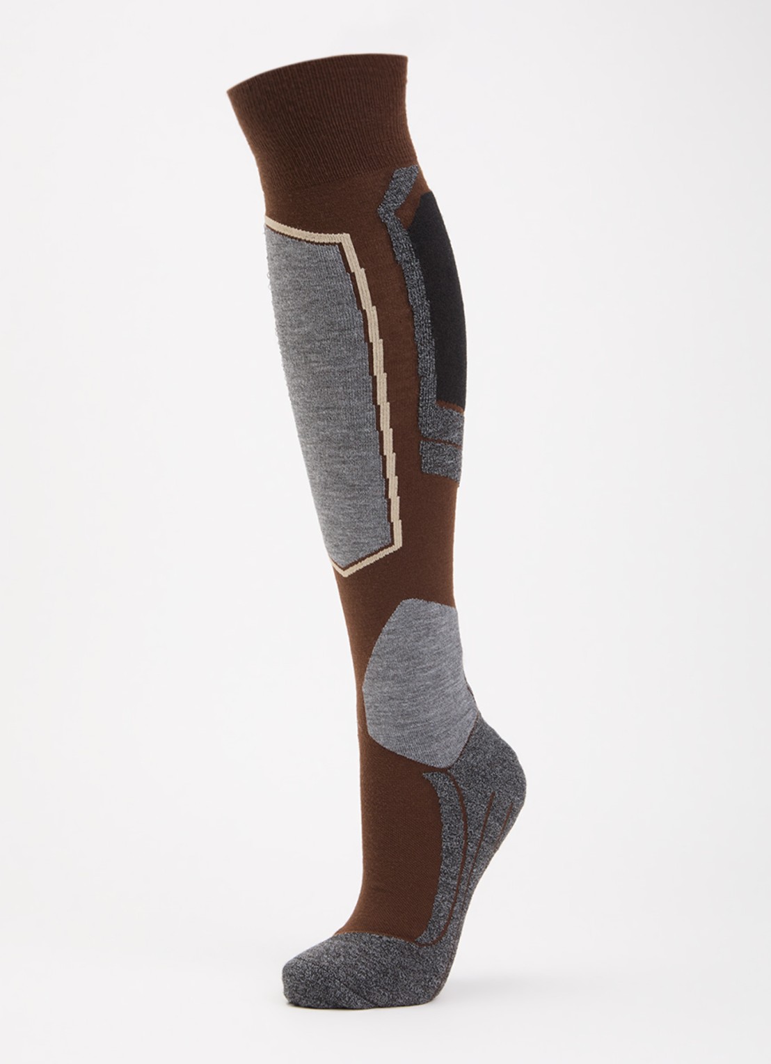 Falke SK4 skisokken in wolblend - detail beige