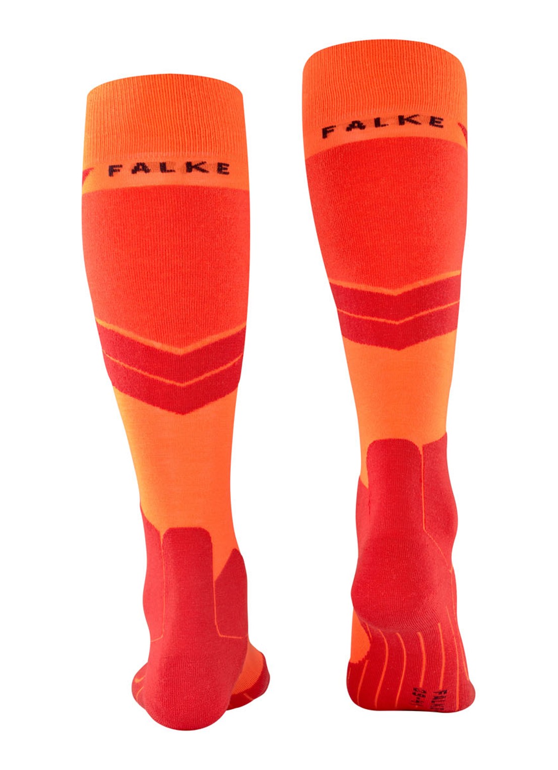 Falke SK4 skisokken in wolblend - detail oranje