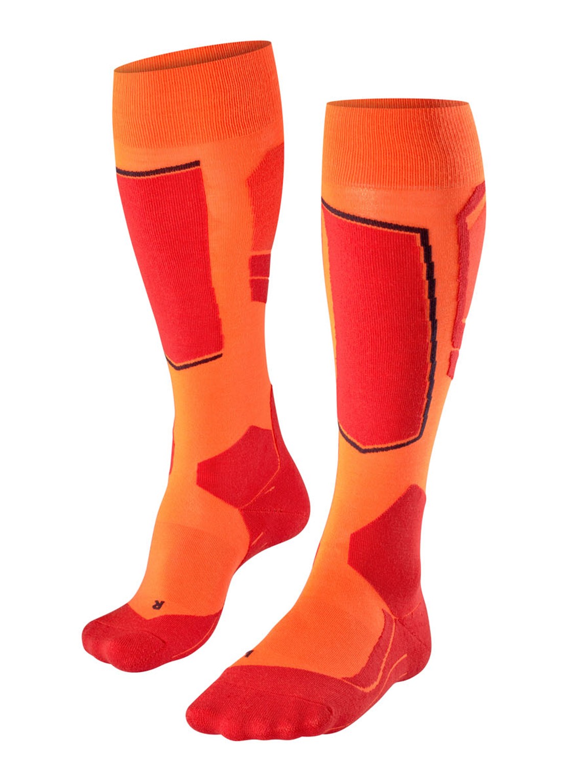Falke SK4 skisokken in wolblend - voorkant 5 oranje