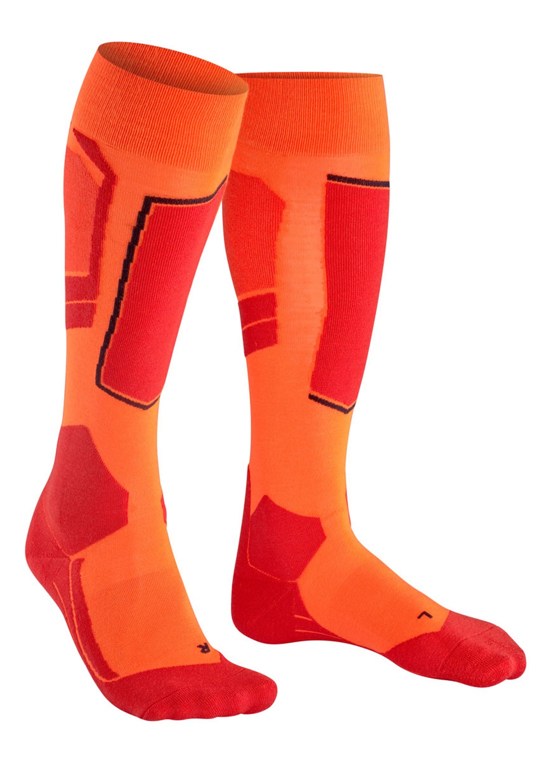 Falke SK4 skisokken in wolblend - voorkant 6 oranje