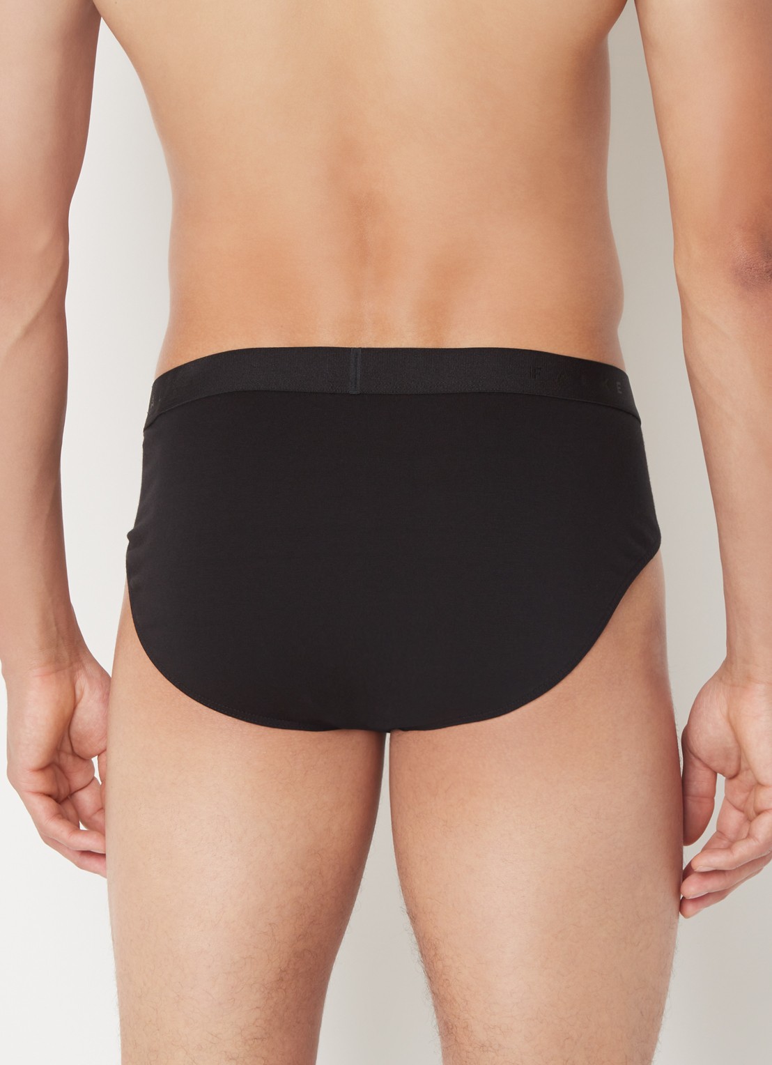 Falke Slip met logoband in 2-pack - achterkant 4 zwart