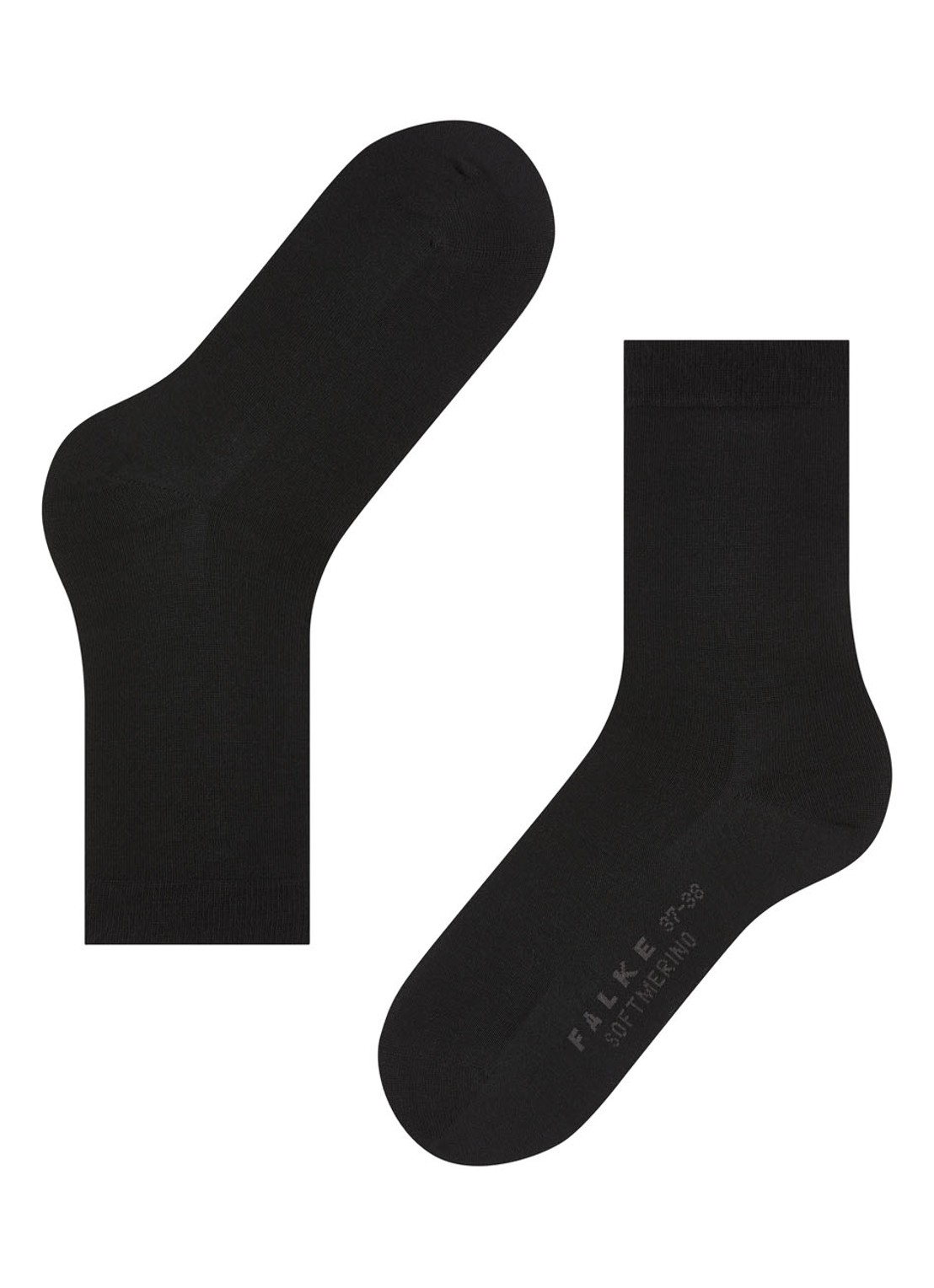 Falke Sofmerino sokken - detail 4 zwart