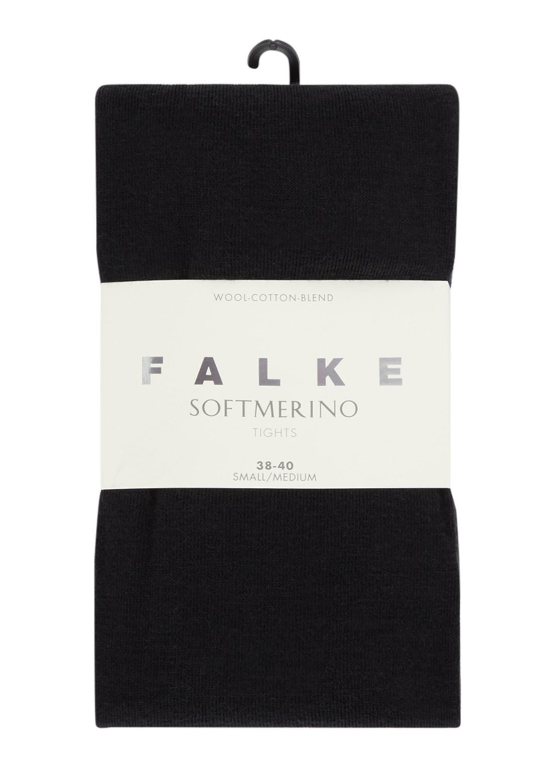 Falke Soft Merino maillot in wolblend - voorkant 3 zwart
