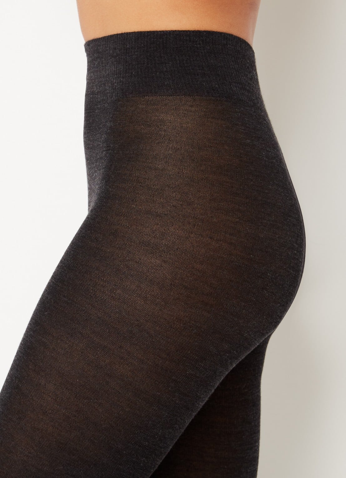Falke Soft Merino maillot in wolblend - detail 4 antraciet