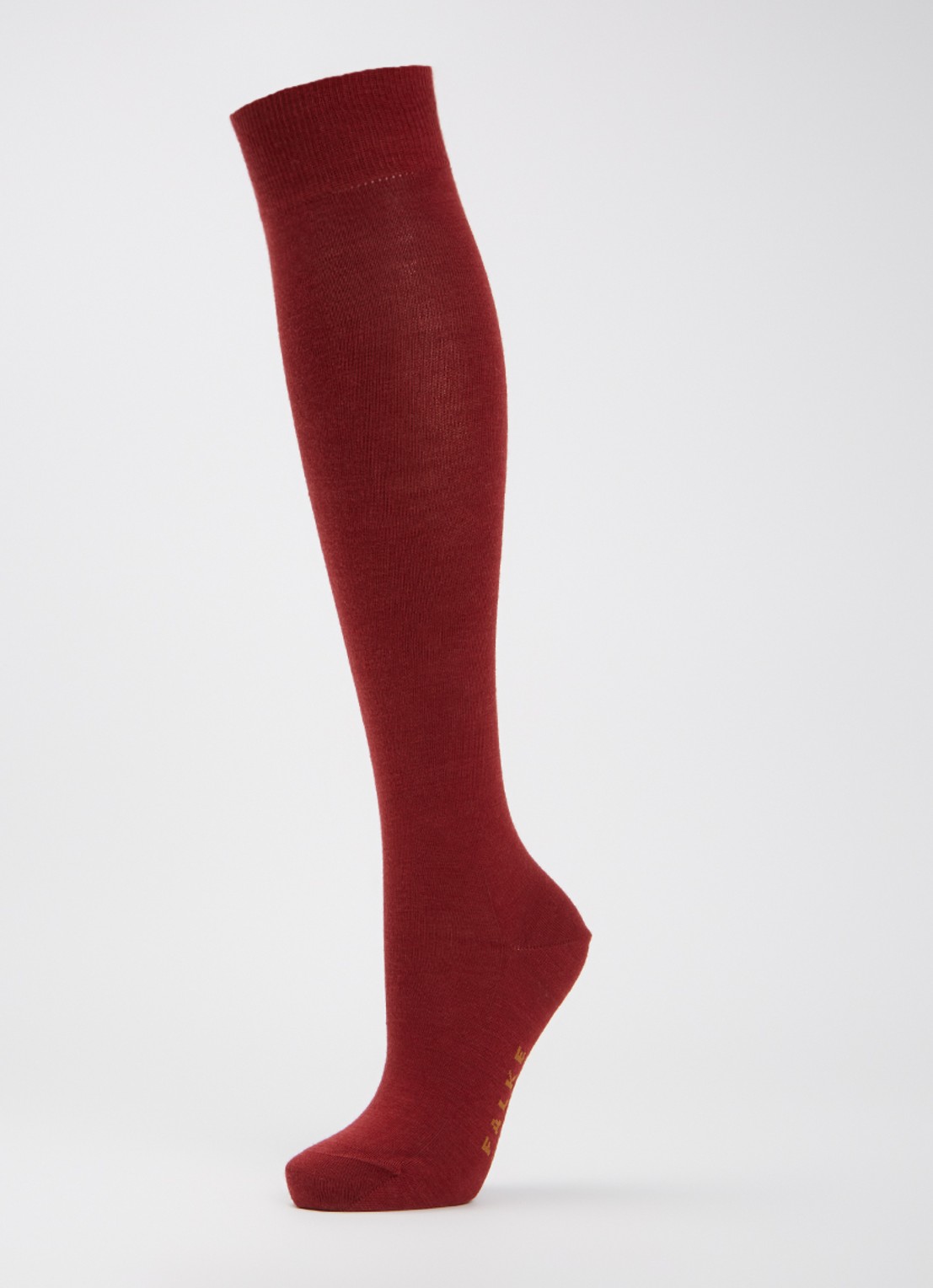 Falke Softmerino kniekousen in wolblend - detail 4 rood