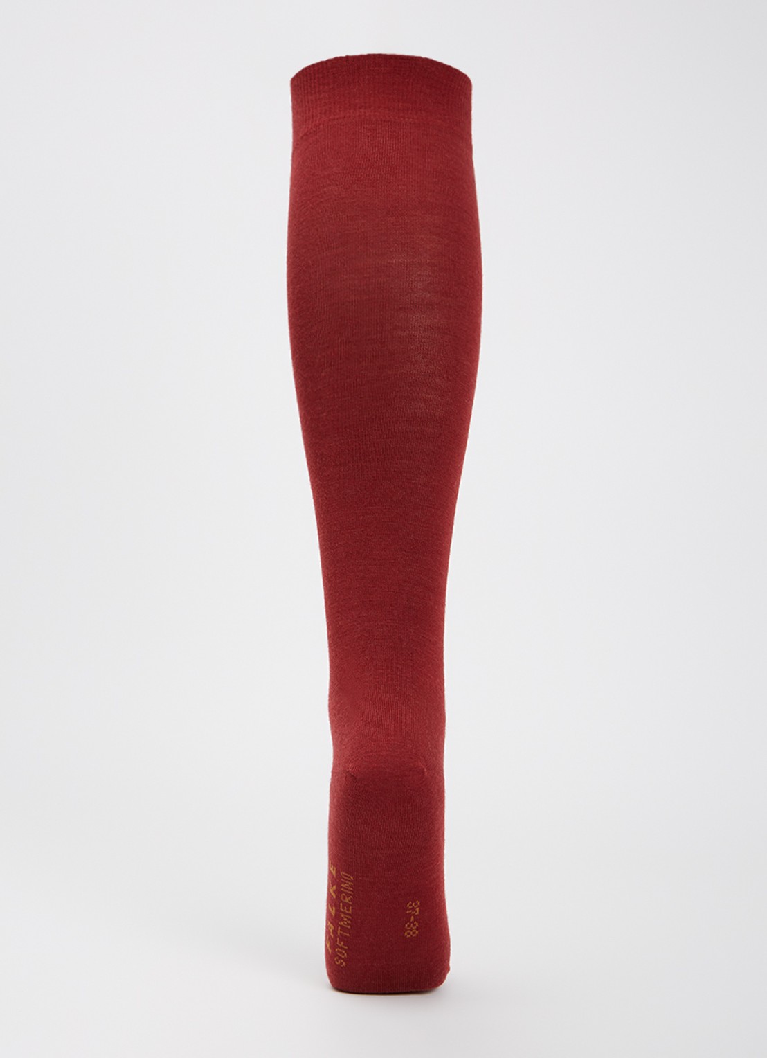 Falke Softmerino kniekousen in wolblend - voorkant 2 rood