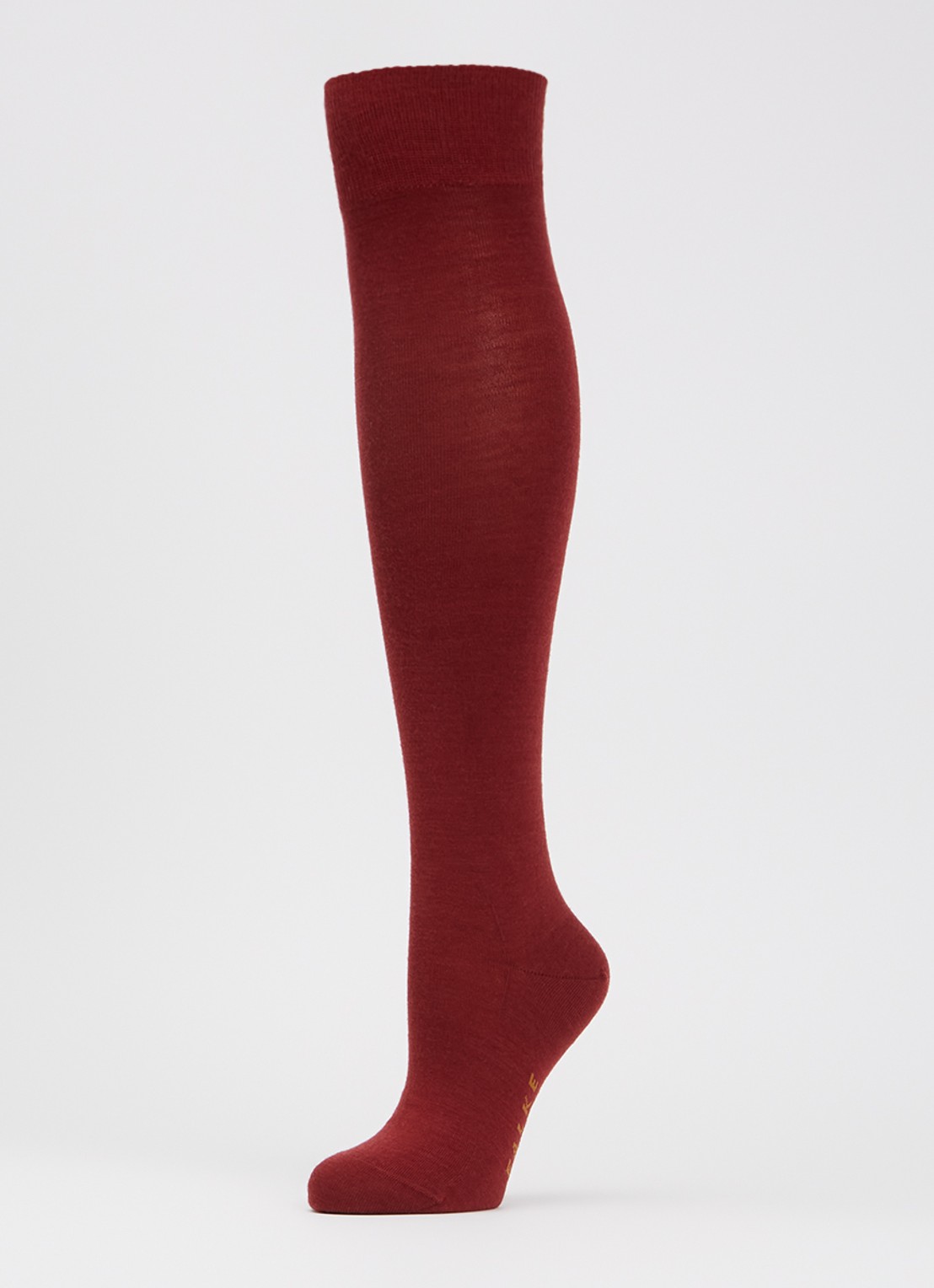 Falke Softmerino kniekousen in wolblend - detail 5 rood