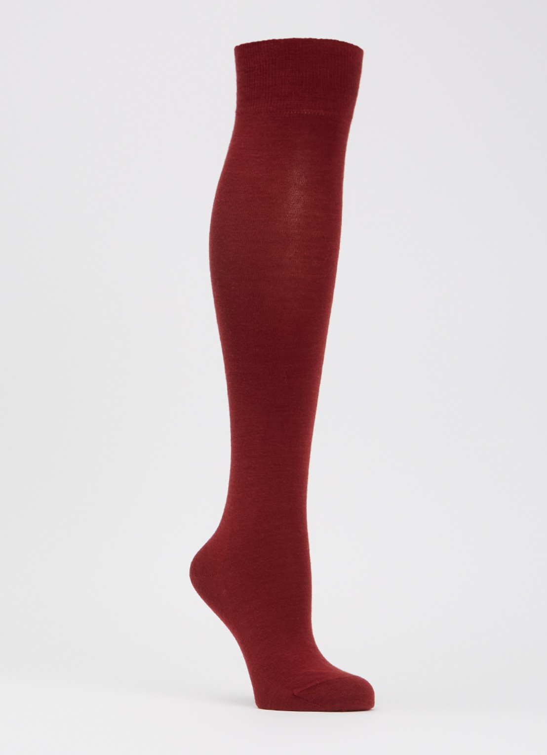 Falke Softmerino kniekousen in wolblend - voorkant 3 rood