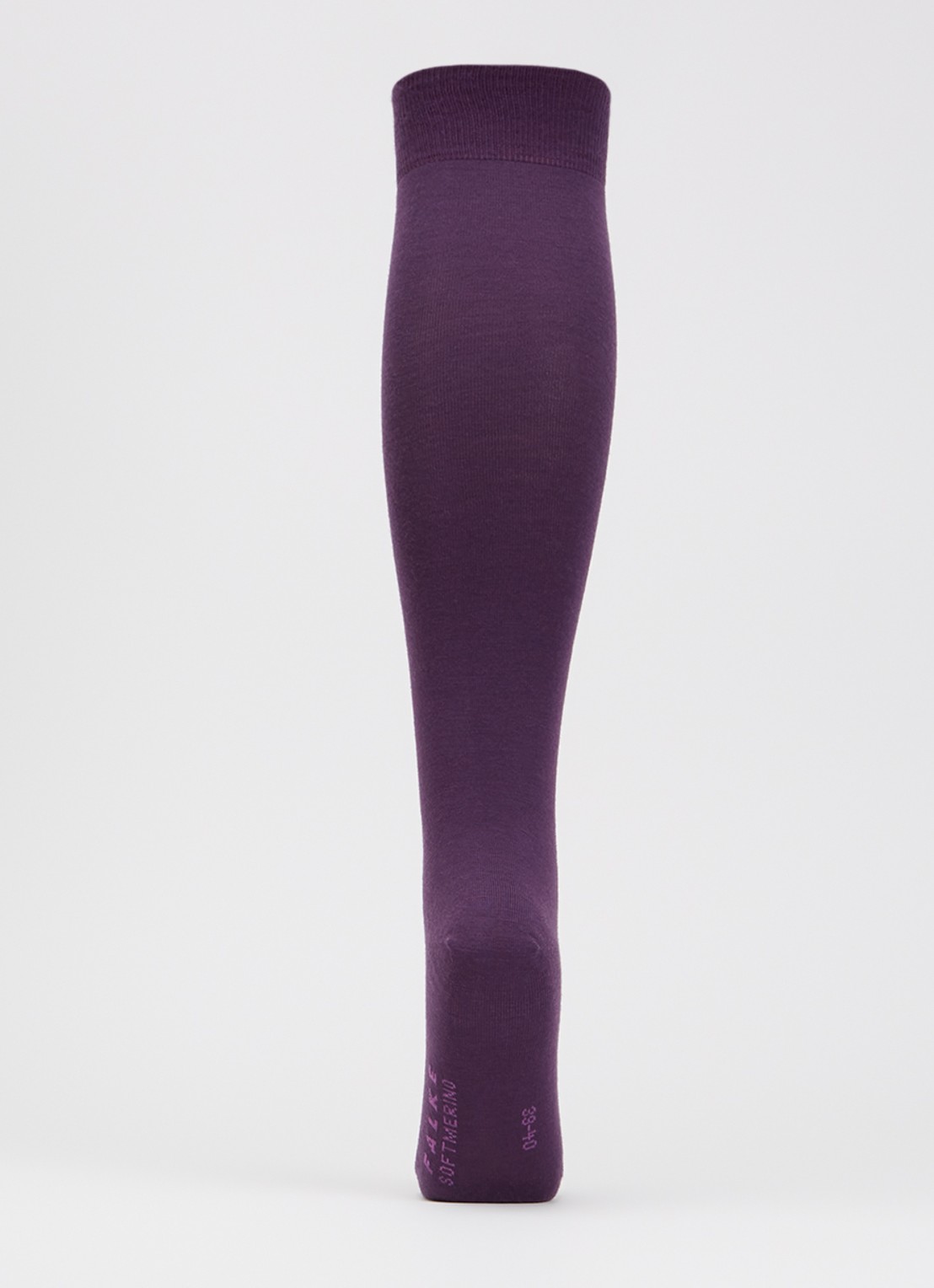 Falke Softmerino kniekousen in wolblend - voorkant 2 paars
