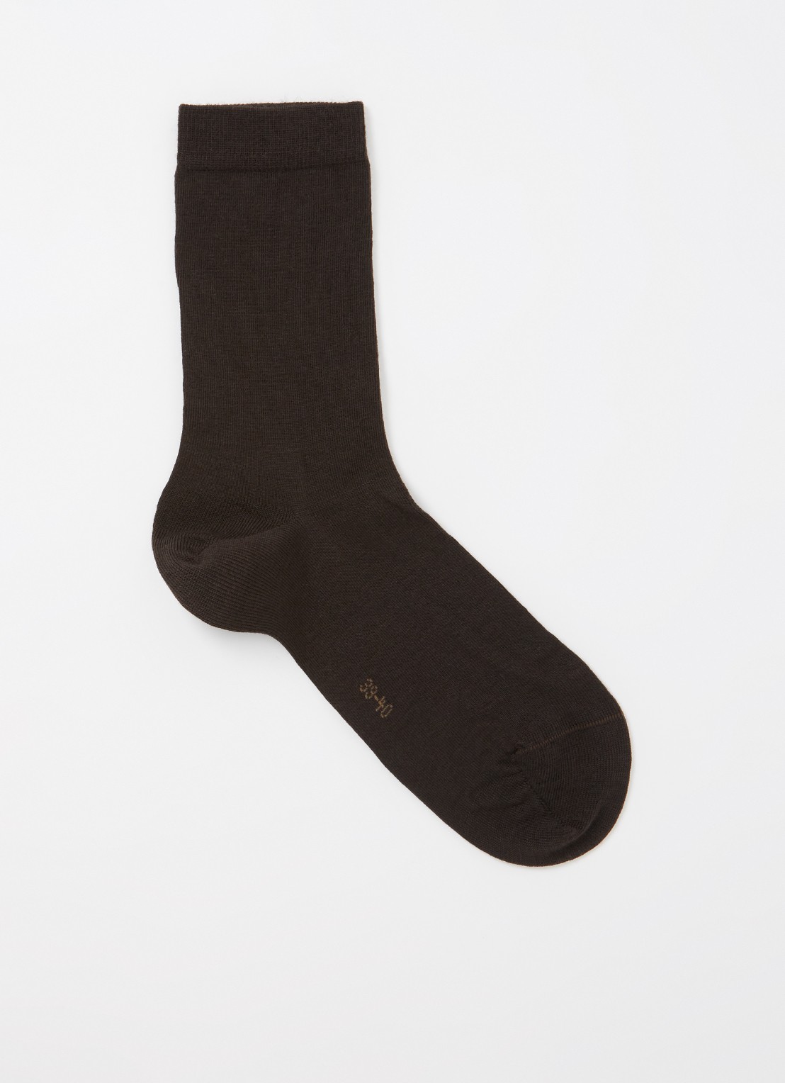 Falke Softmerino sokken in scheerwolblend - voorkant donkerbruin
