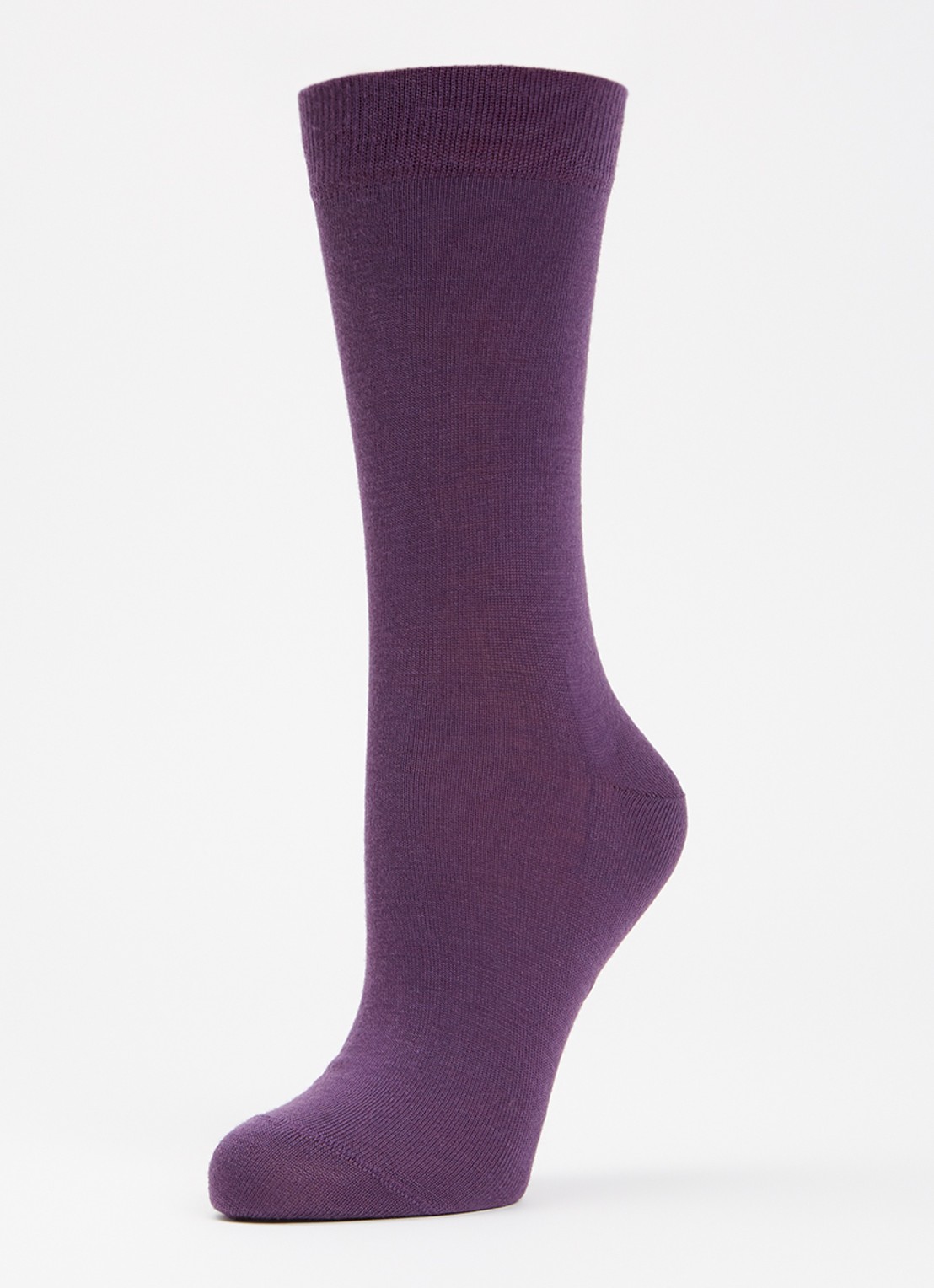 Falke Softmerino sokken in scheerwolblend - detail paars