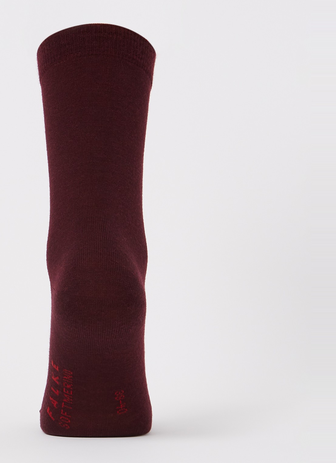 Falke Softmerino sokken in scheerwolblend - voorkant 2 aubergine