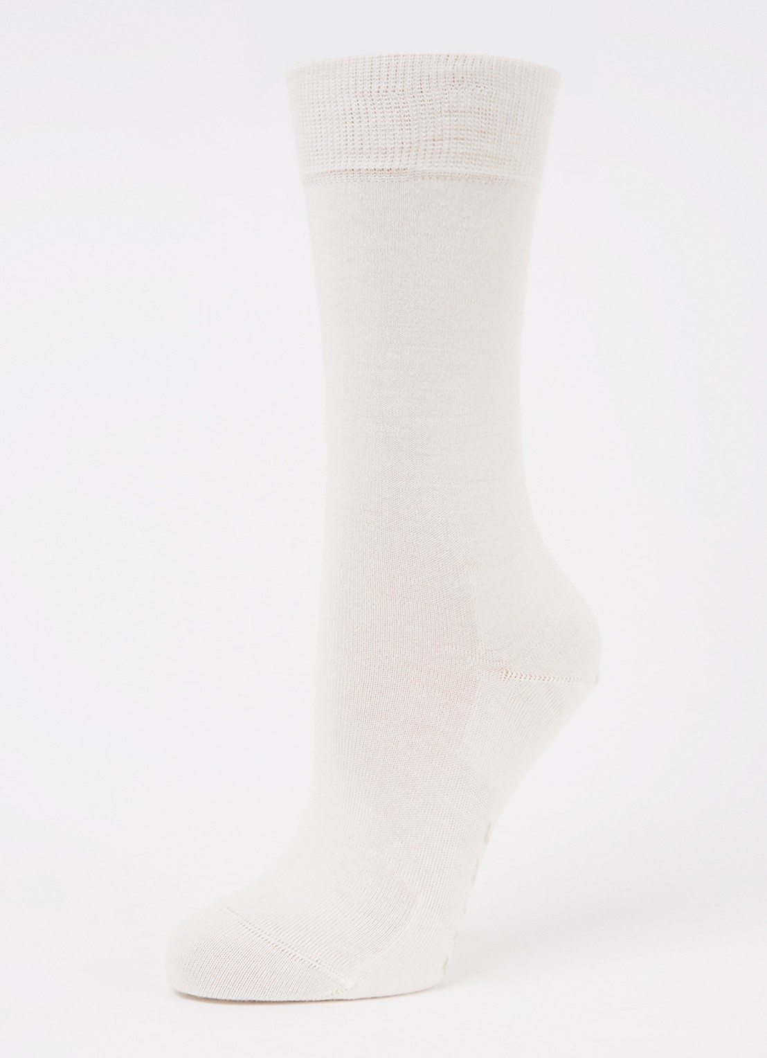 Falke Softmerino sokken in scheerwolblend - detail ivoor