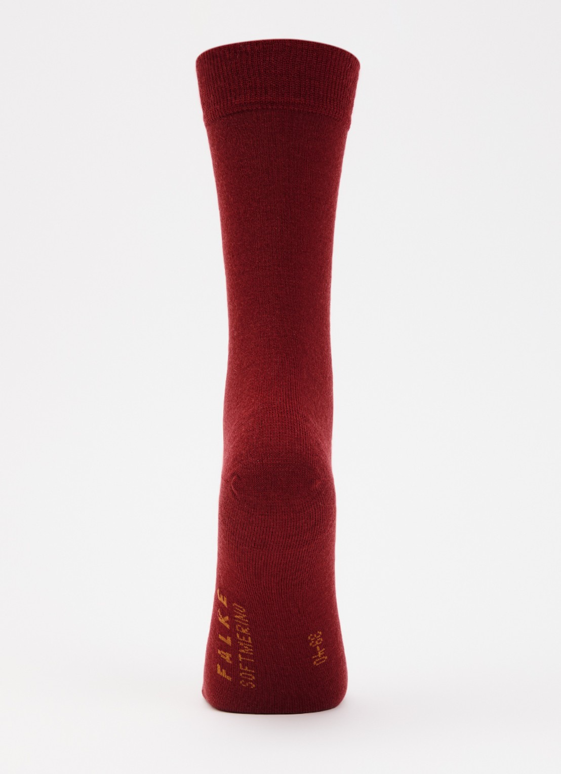 Falke Softmerino sokken in wolblend - voorkant 2 steenrood
