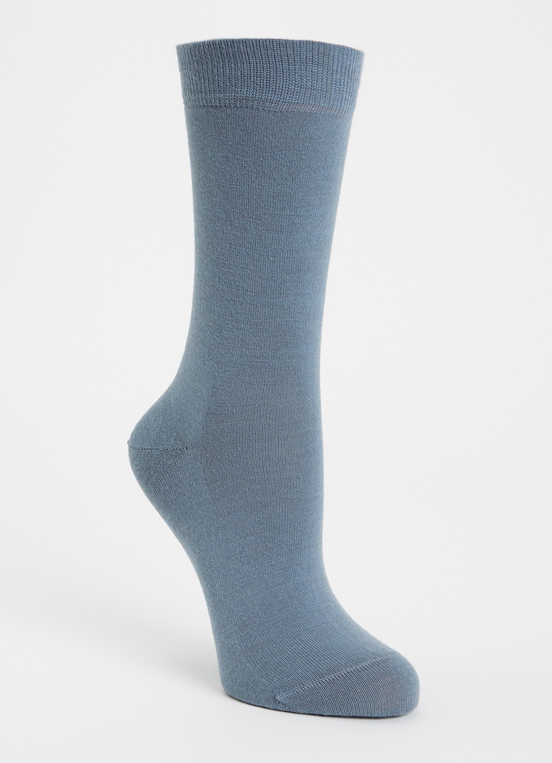 Falke Softmerino sokken in wolblend - voorkant blauwgrijs