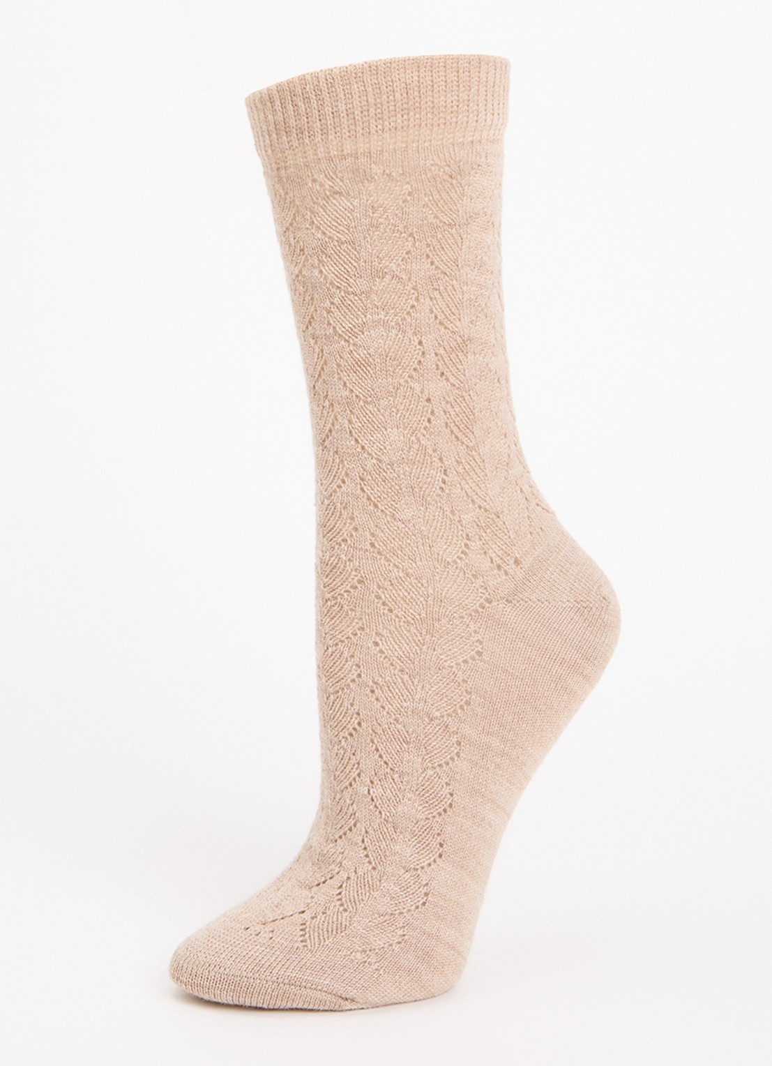 Falke Softmerino Special Edition sokken in wolblend - detail zand